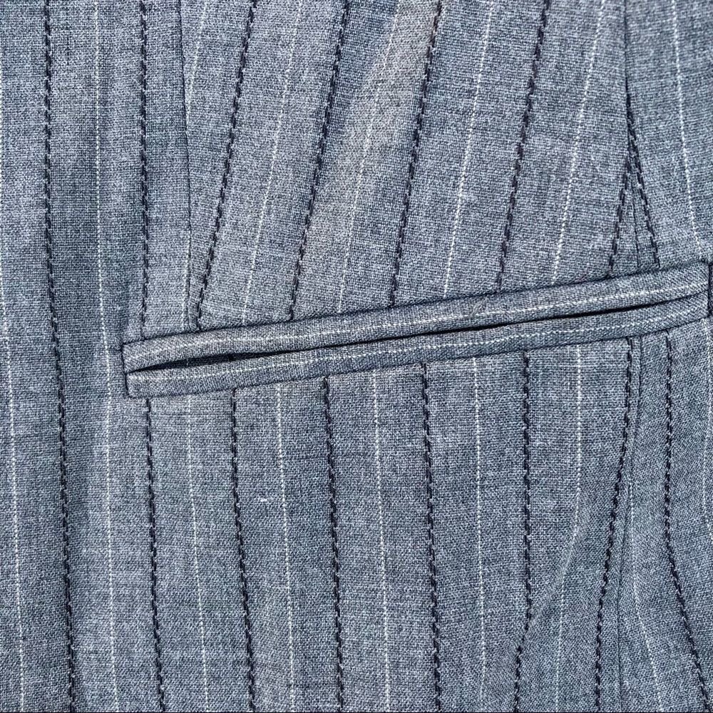 KIM RODGERS Stripped Grey One Botton Blazer Size 18 - Picture 4 of 5